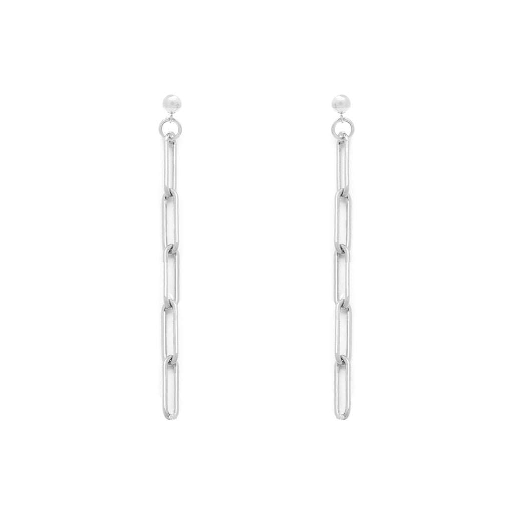 Paperclip Earrings - Silver