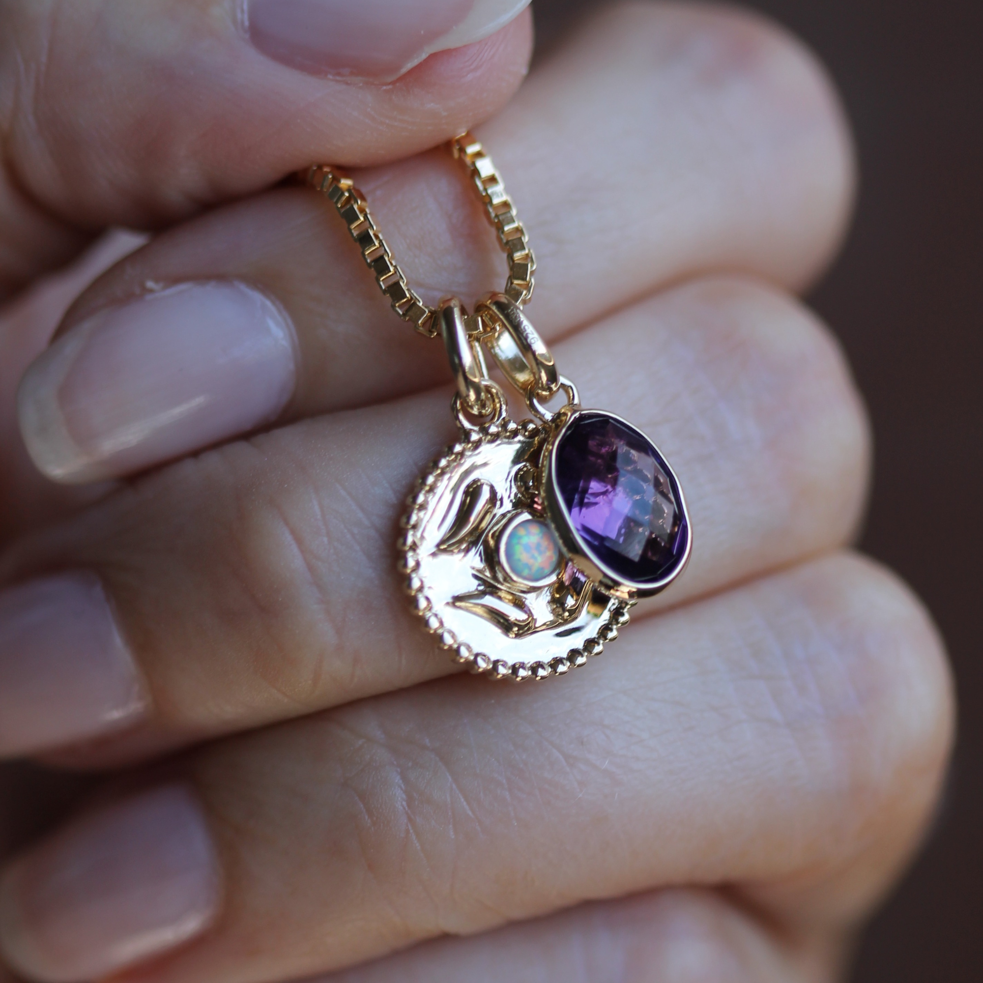 Evelyn Pendant - Amethyst
