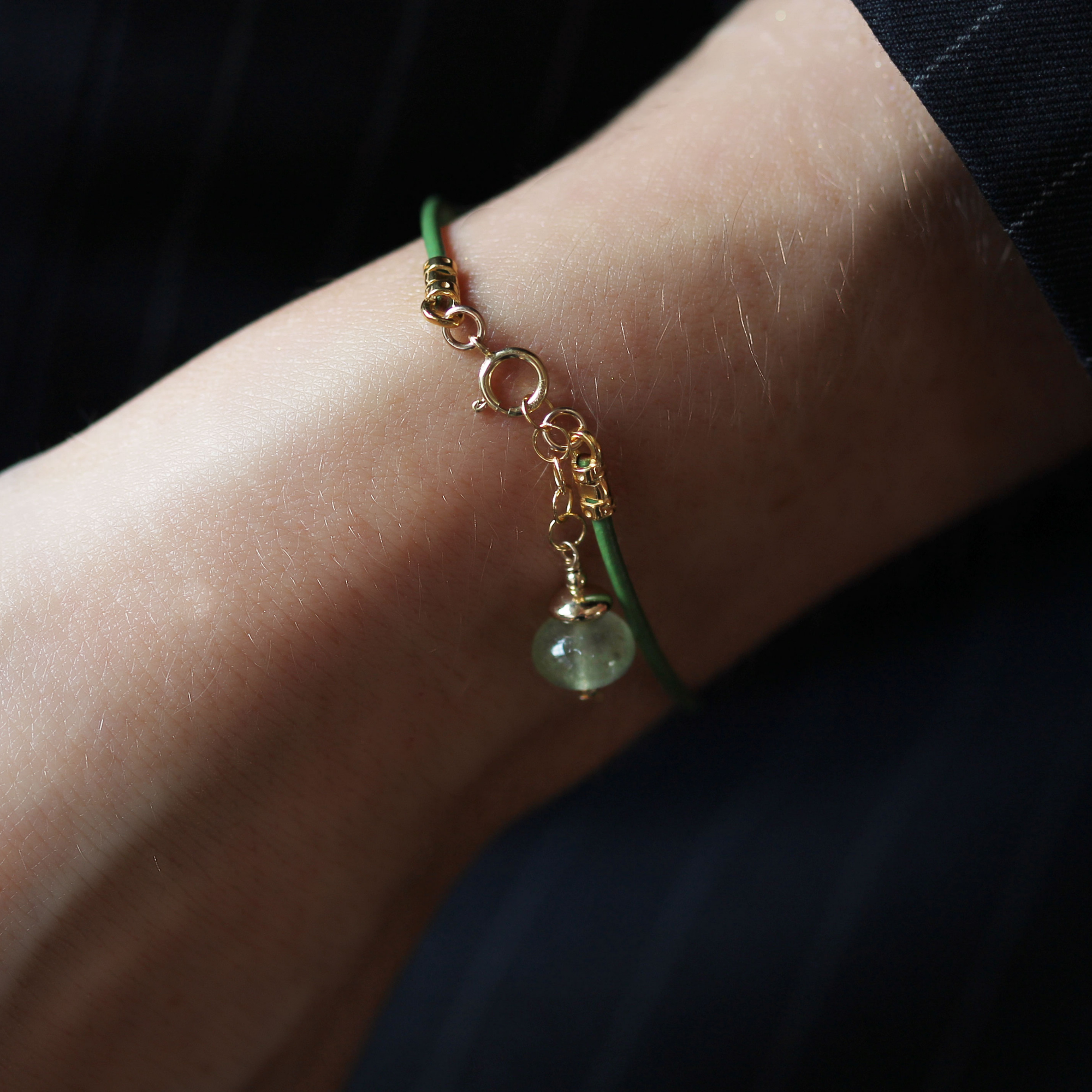 Leather Bracelet - Fern