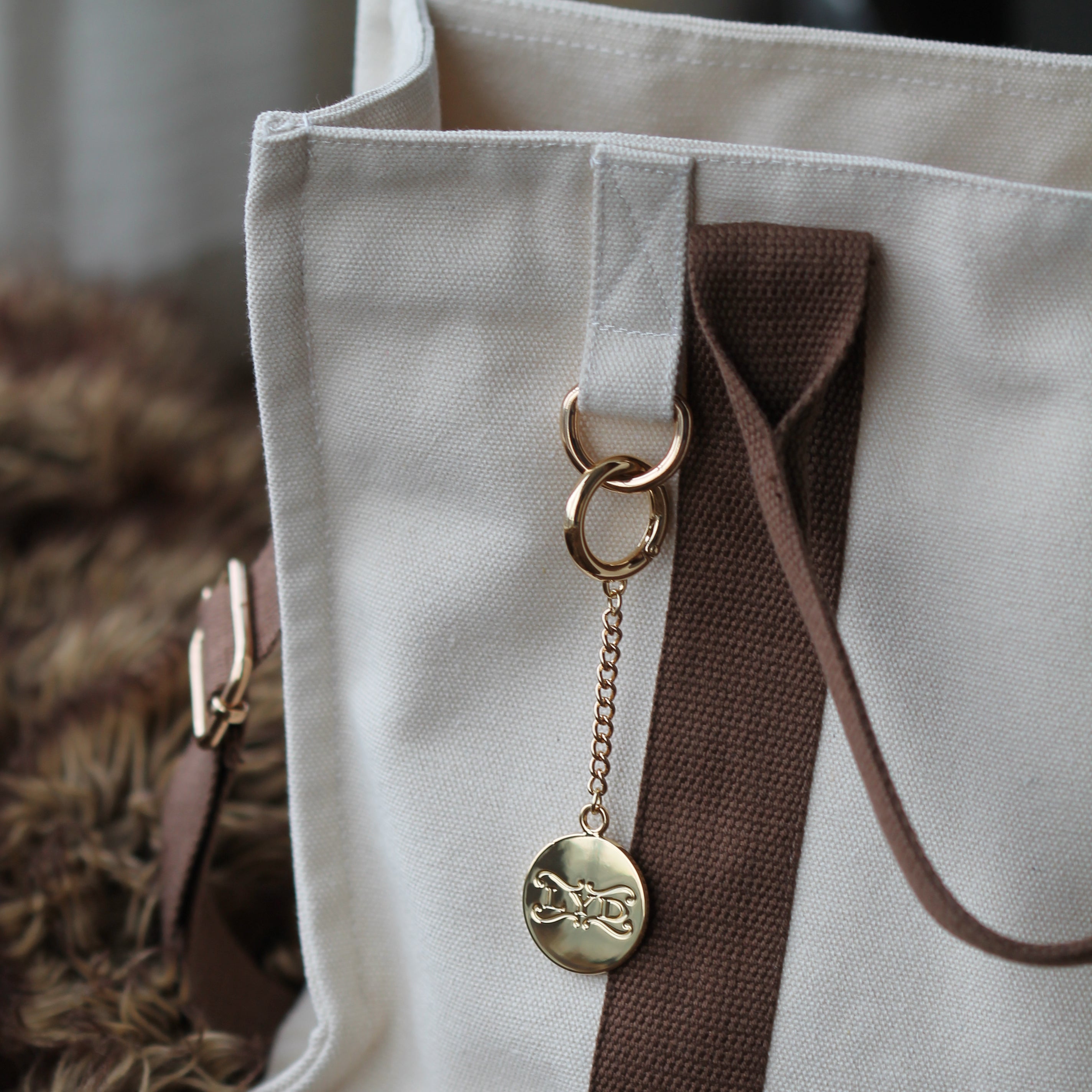 "The Brooklyn" Satchel - Latte & Gold