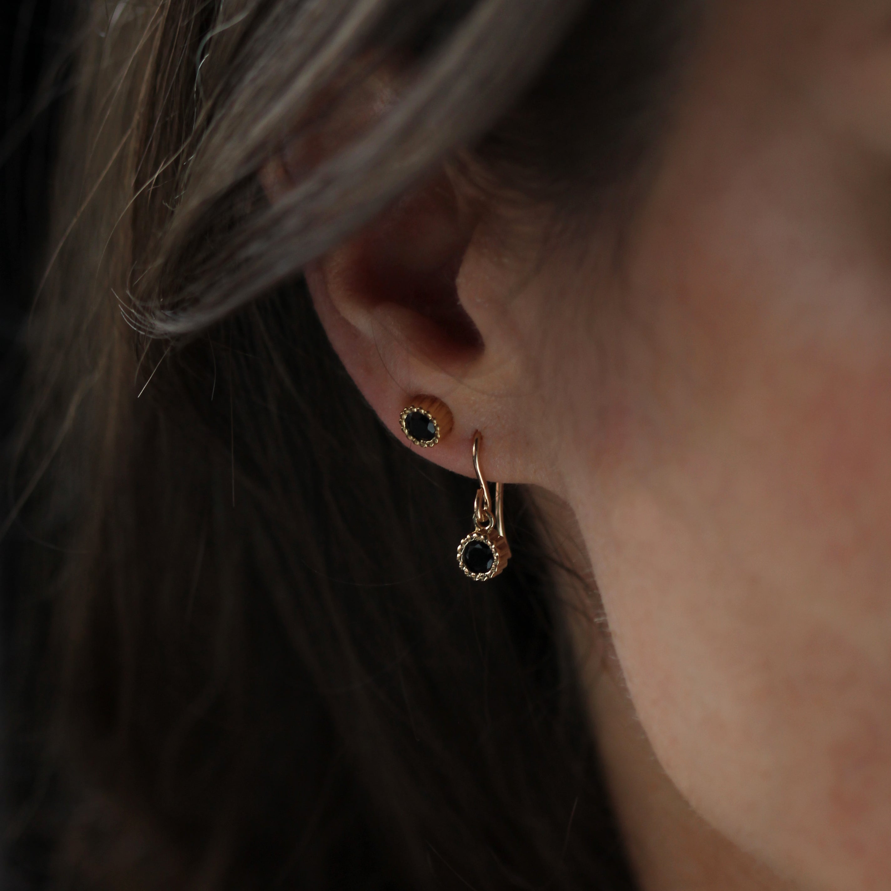 Belle Earrings - Black Onyx