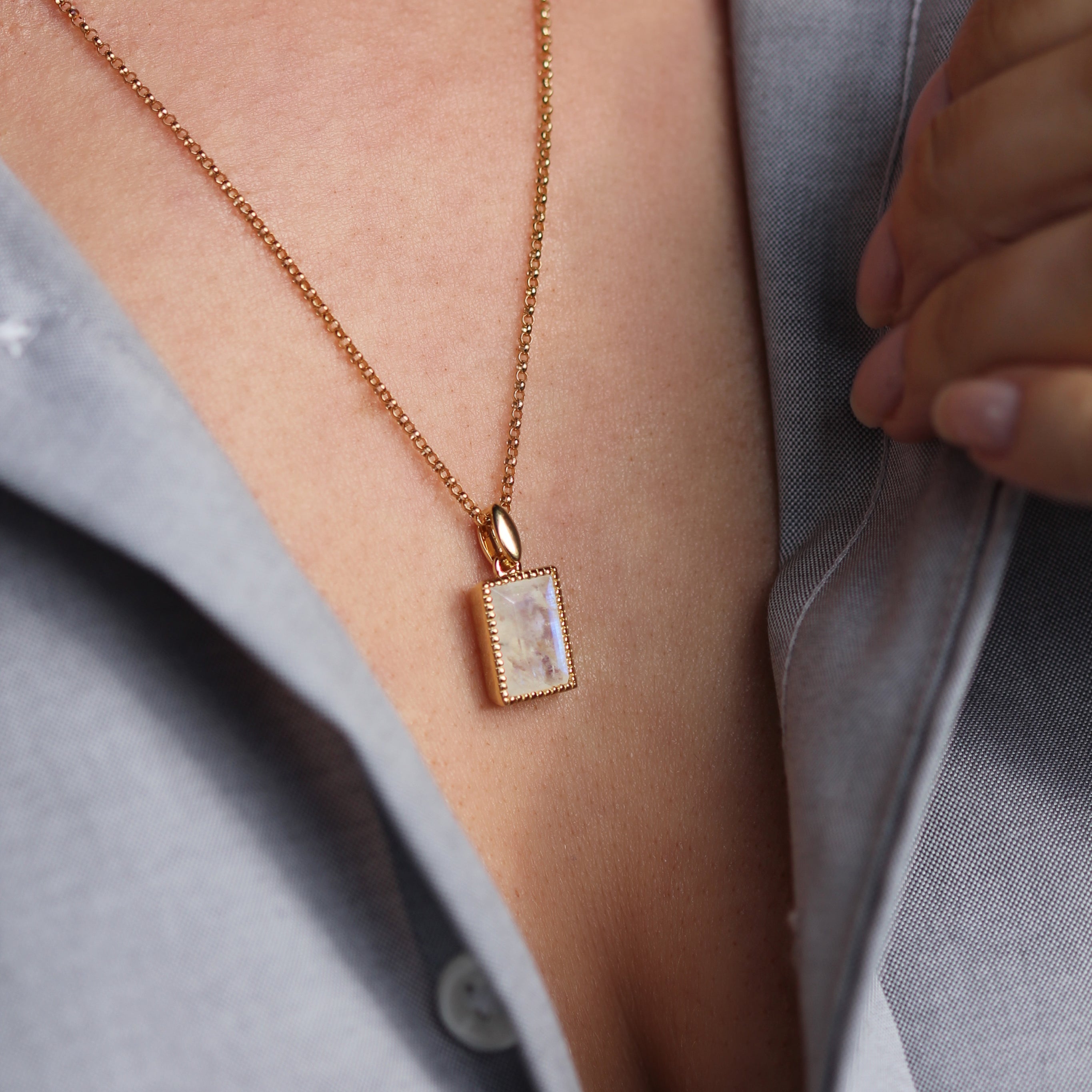 Jasmine Necklace - Moonstone