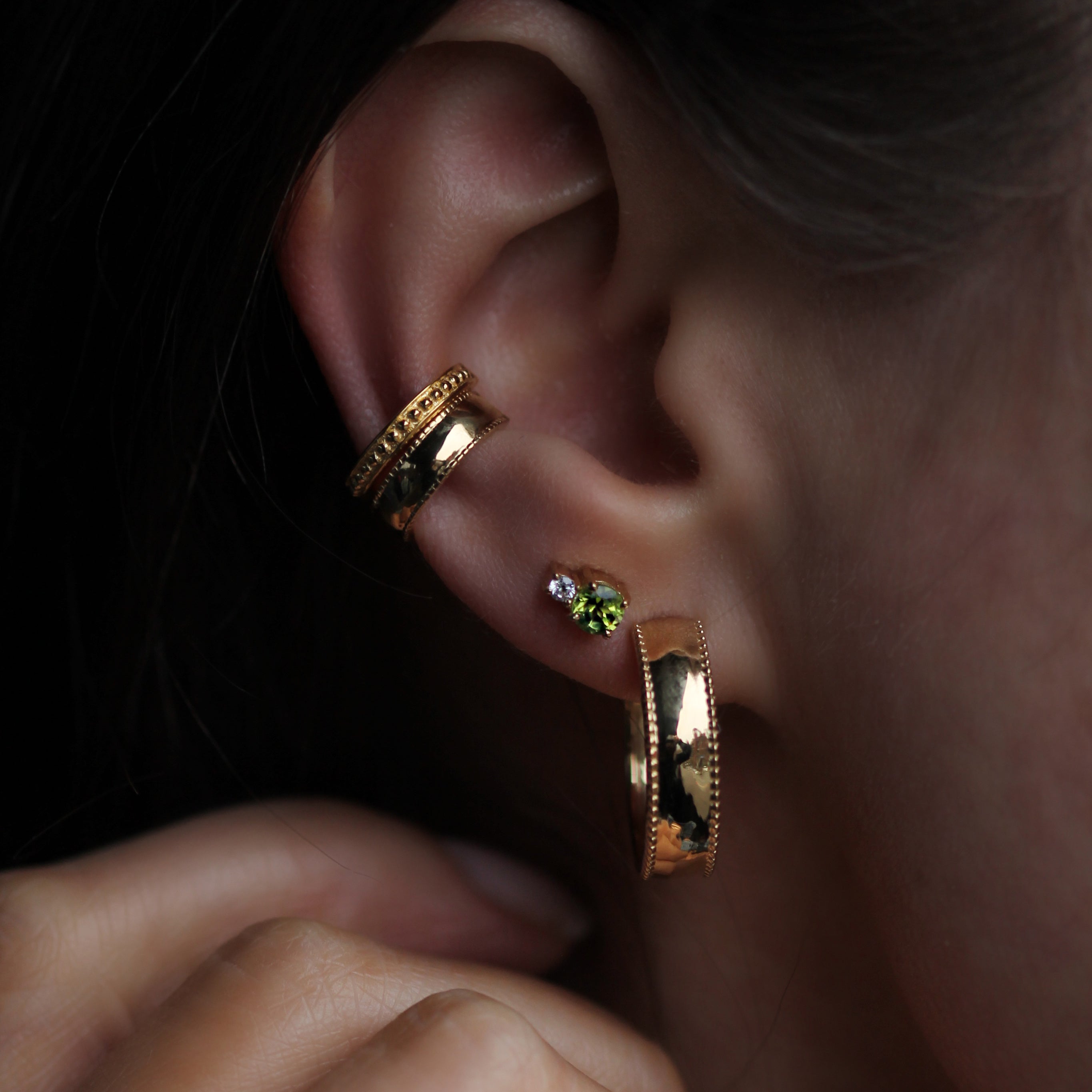 Mini Beaded Cuff - Gold