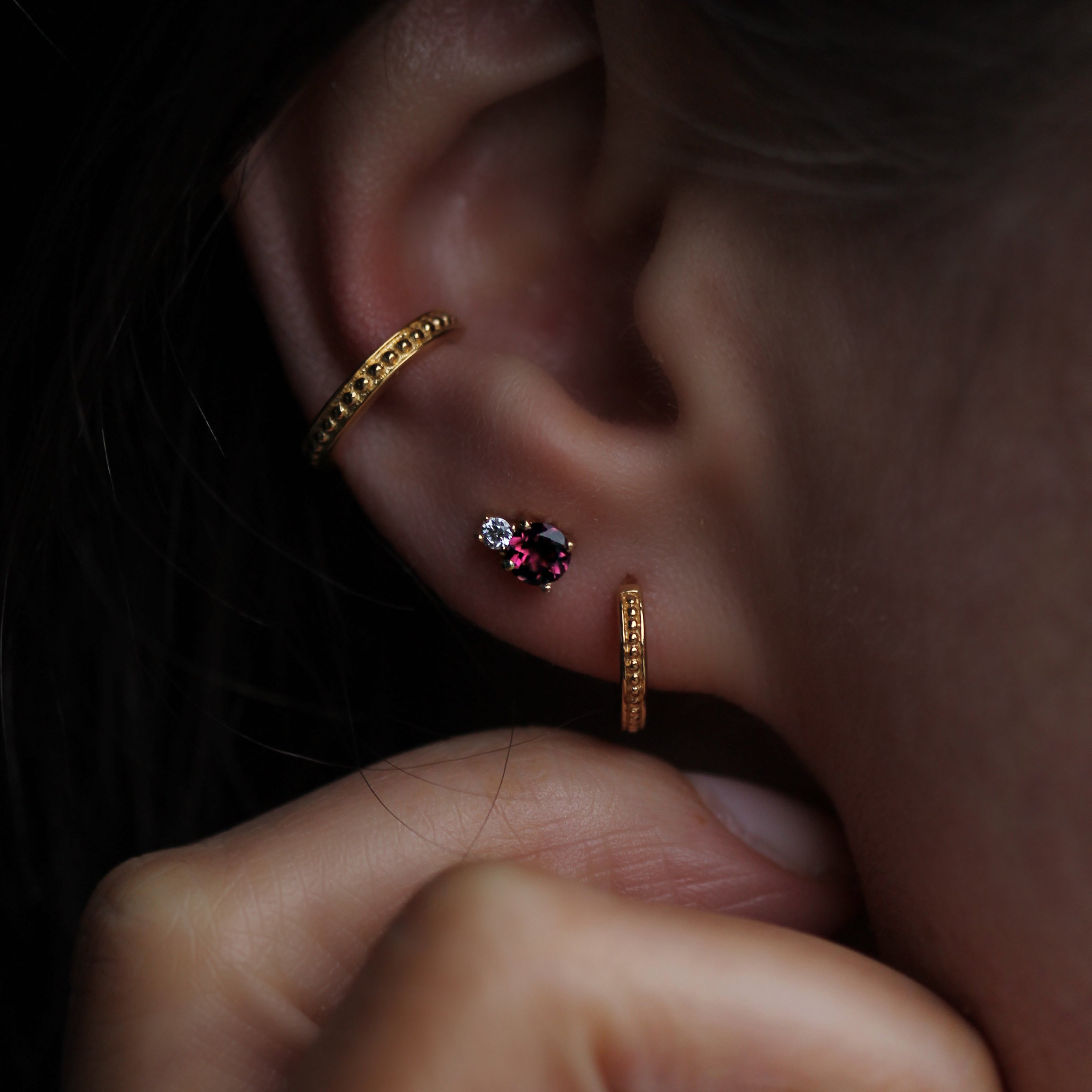 Mini Beaded Cuff - Gold