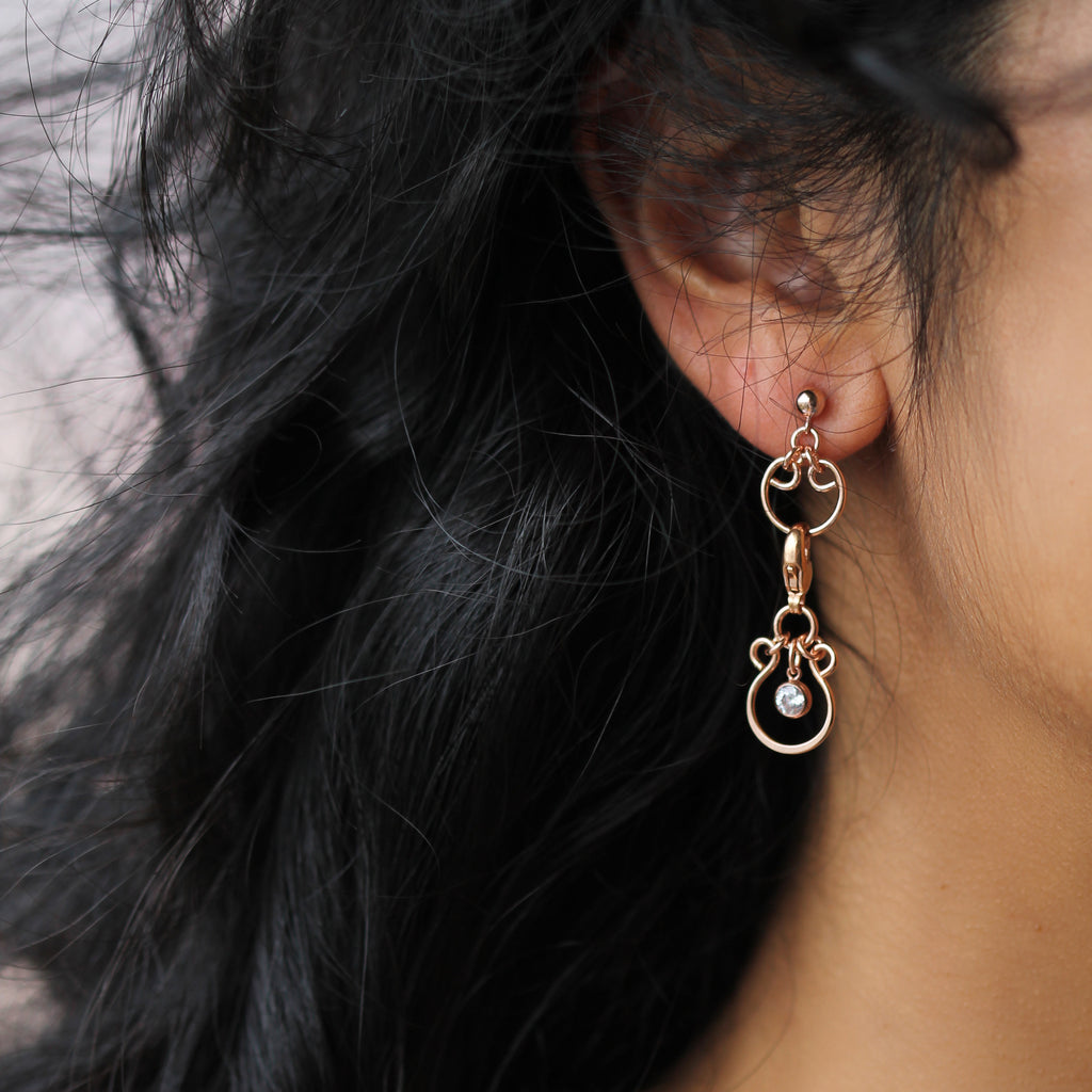 Mini Athena Earrings - Rose Gold