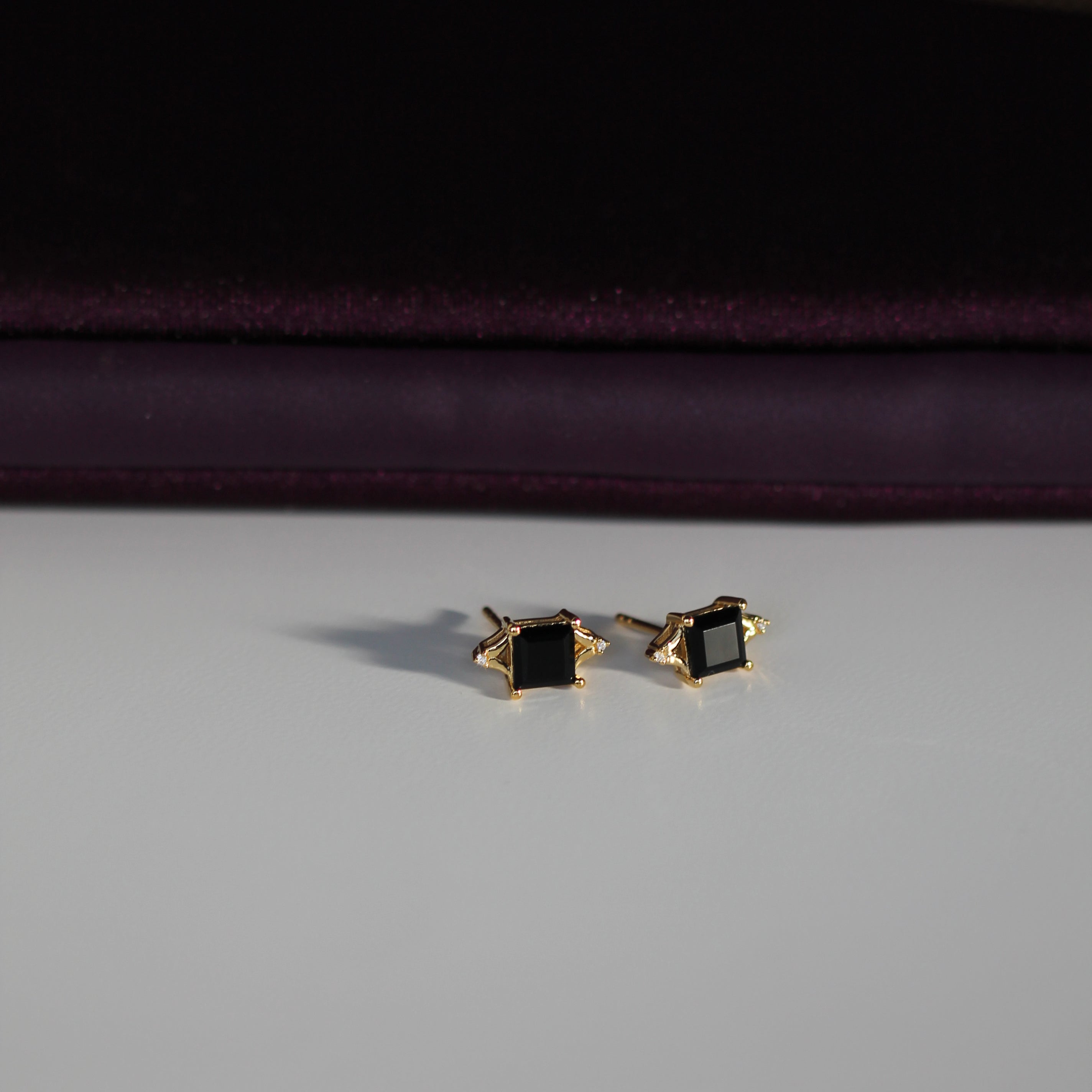 Diana Studs - Black Onyx